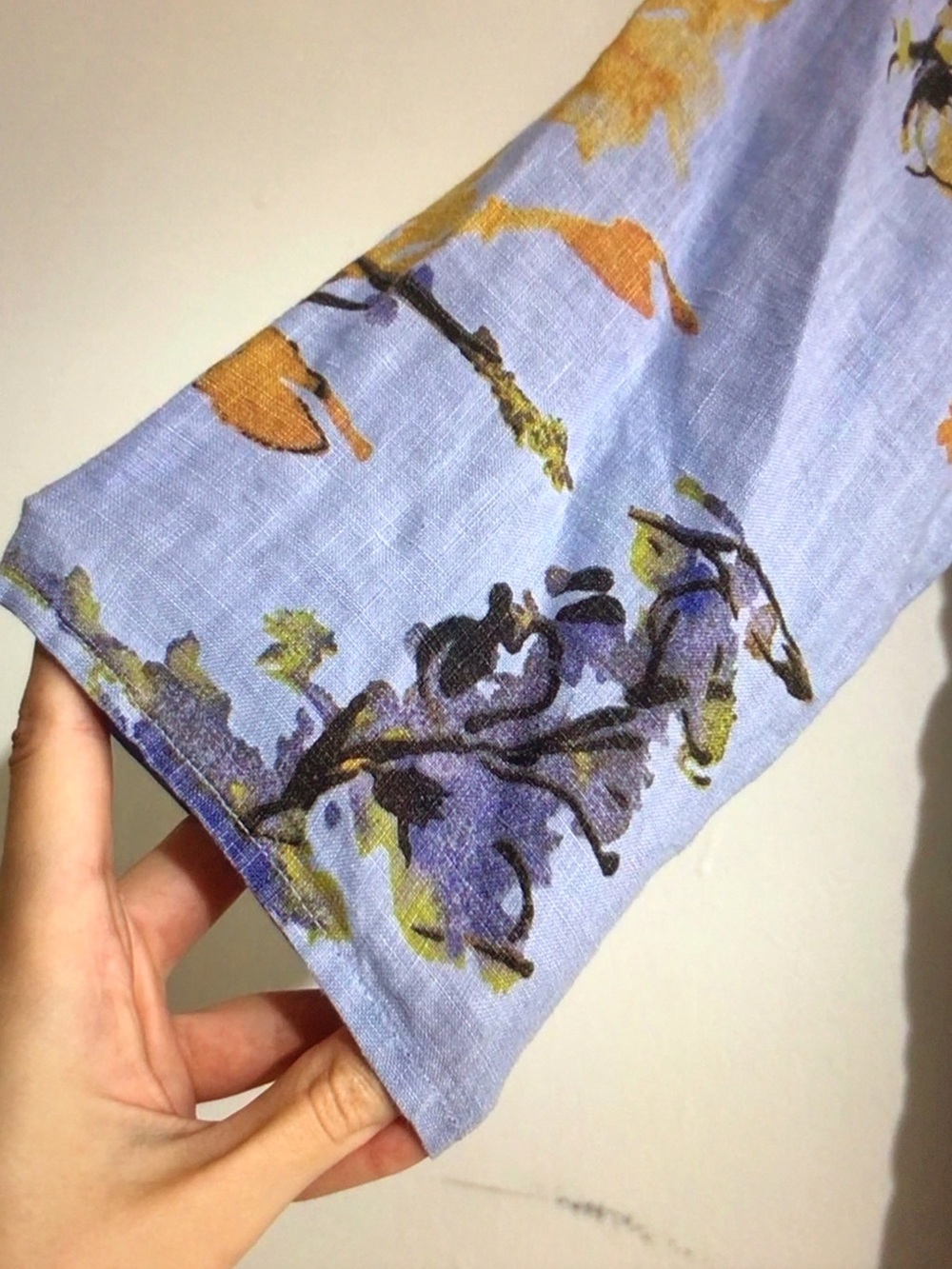Habitat Light Blue Floral Button-Front Blouse - Picture 5 of 6